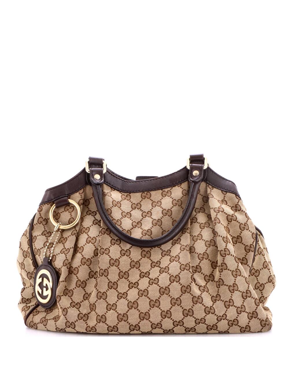 Gucci Sukey Tote Gg Canvas With Leather #306760G98B